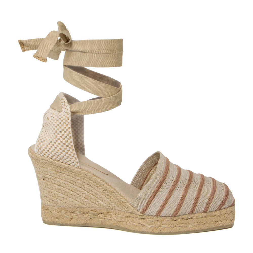 Mesh Palmae Platform Espadrille Beige-Espadrille - Tramadie International