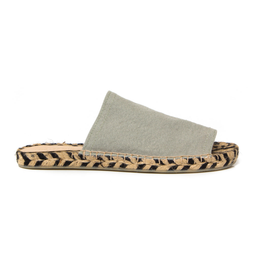 Flat Riviera Mule Kakhi-Espadrille Mule - Tramadie International